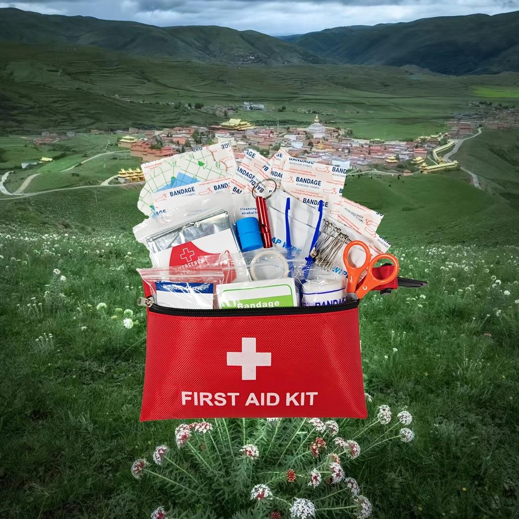 Erste-Hilfe-Set, Rettungsdecke und Notfallpfeife